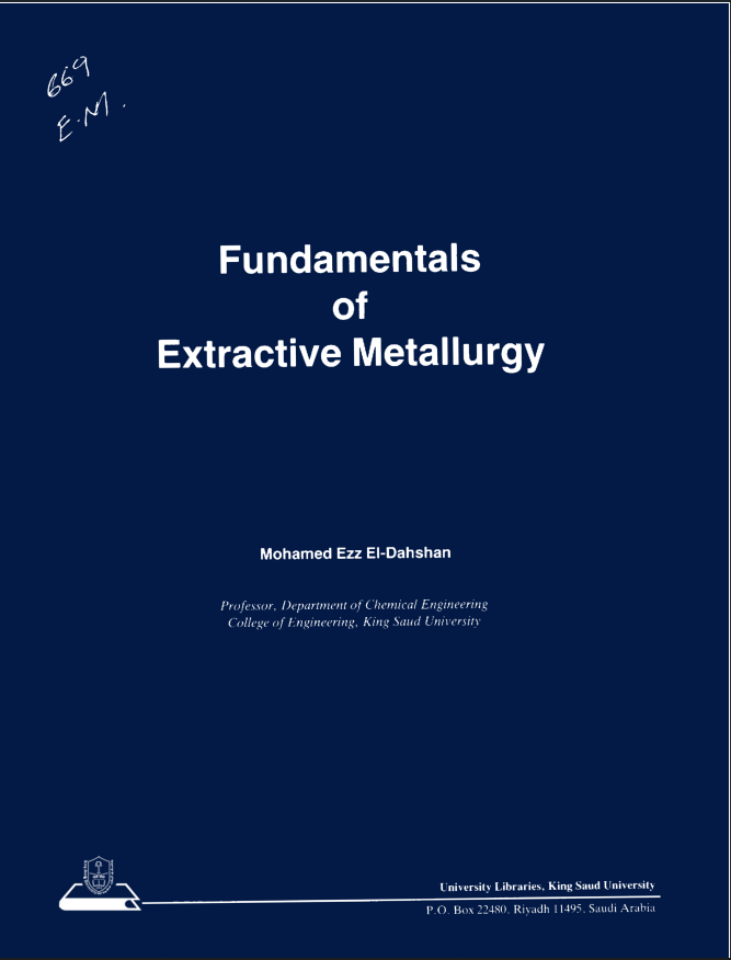 Fundamentals of Extractive Metallurgy